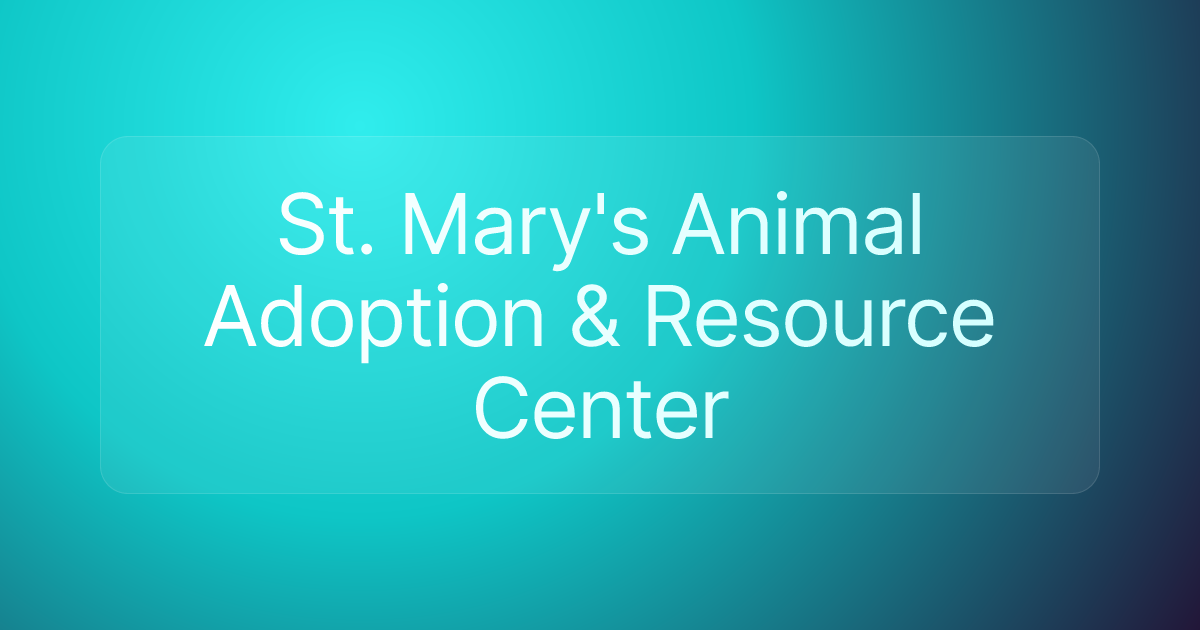 St. Mary's Animal Adoption & Resource Center