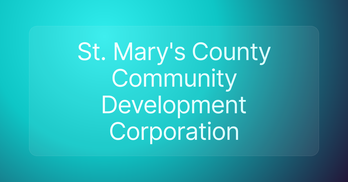 St. Mary's County Community Development Corporation