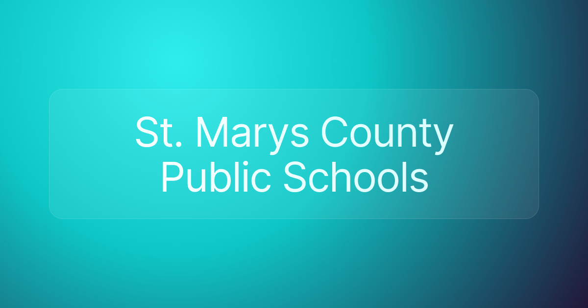 St. Marys County Public Schools