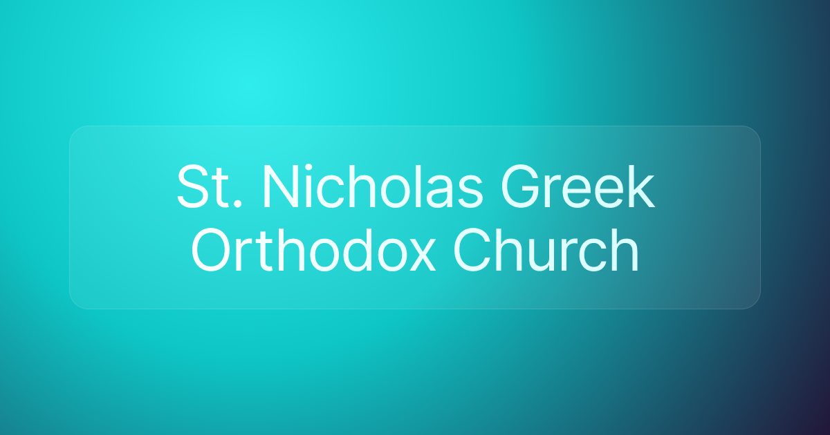 St. Nicholas Greek Orthodox Church