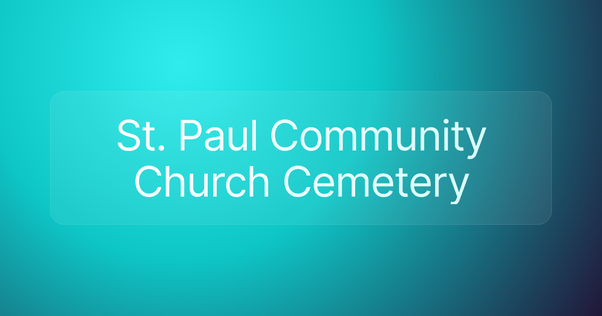 St. Paul Community Church Cemetery