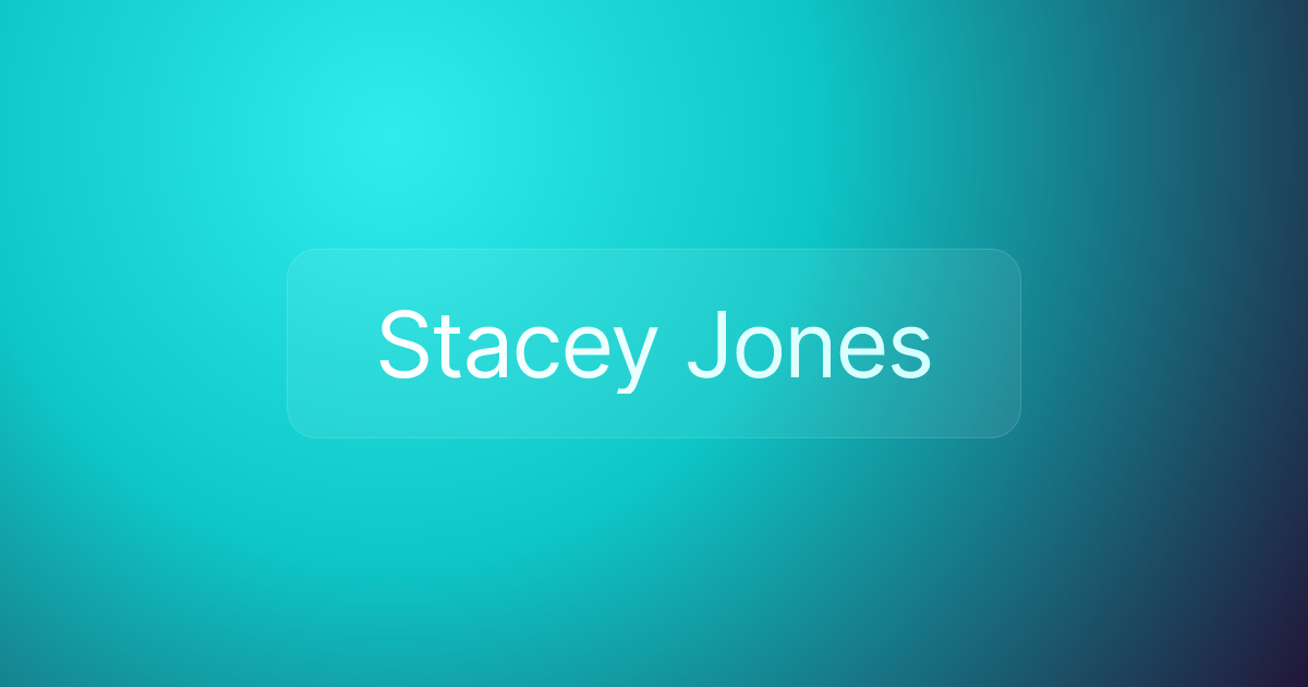 Stacey Jones