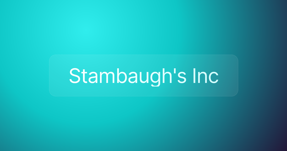 Stambaugh's Inc