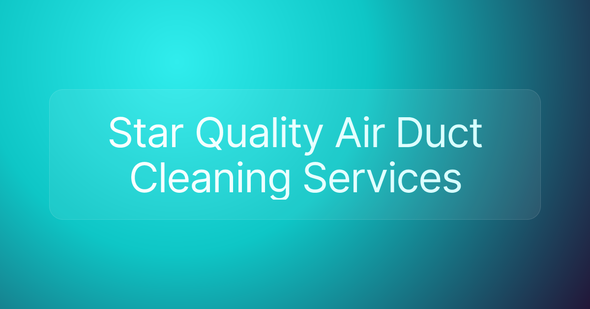 Star Quality Air Duct Cleaning Services