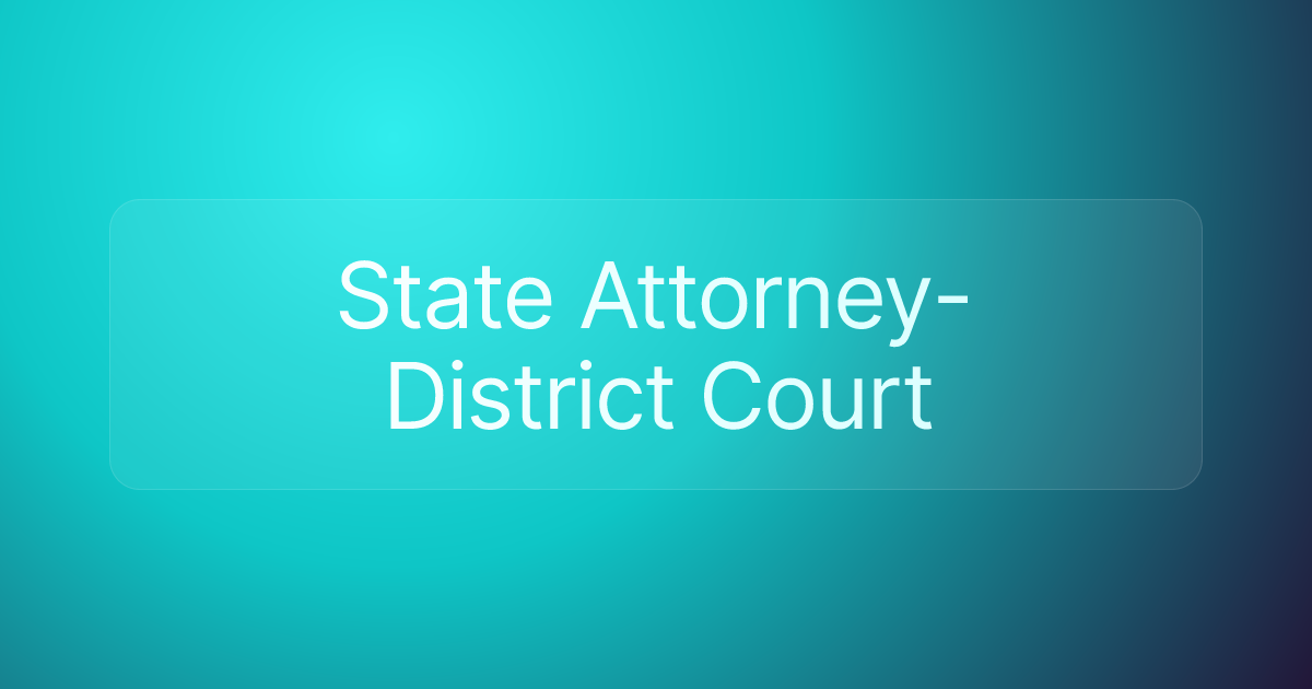 State Attorney-District Court