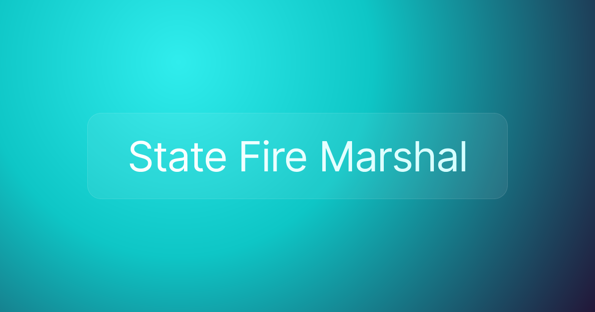 State Fire Marshal