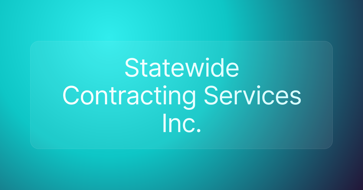 Statewide Contracting Services Inc.