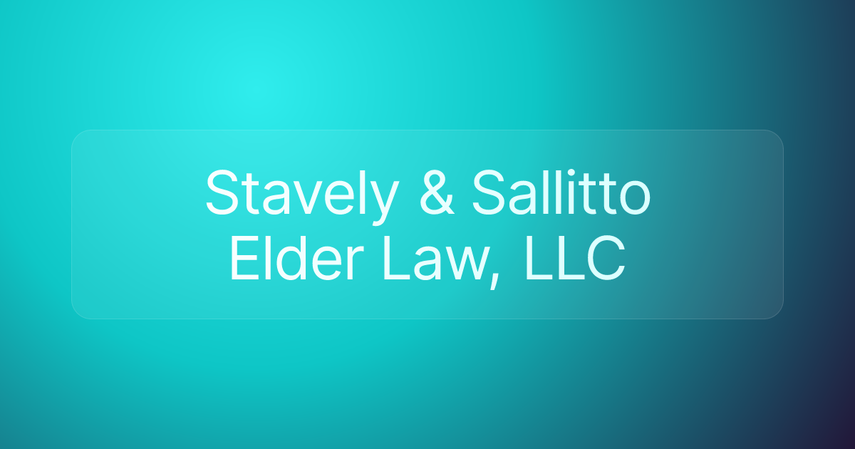 Stavely & Sallitto Elder Law, LLC
