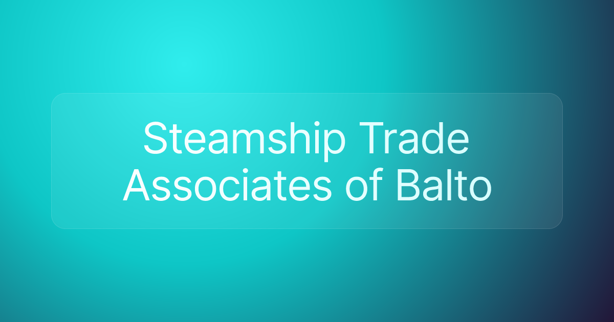 Steamship Trade Associates of Balto