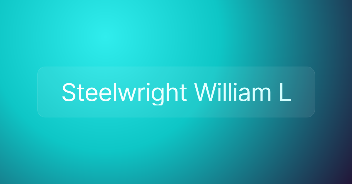 Steelwright William L