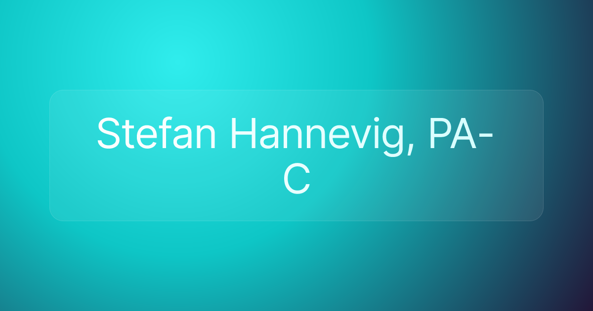 Stefan Hannevig, PA-C