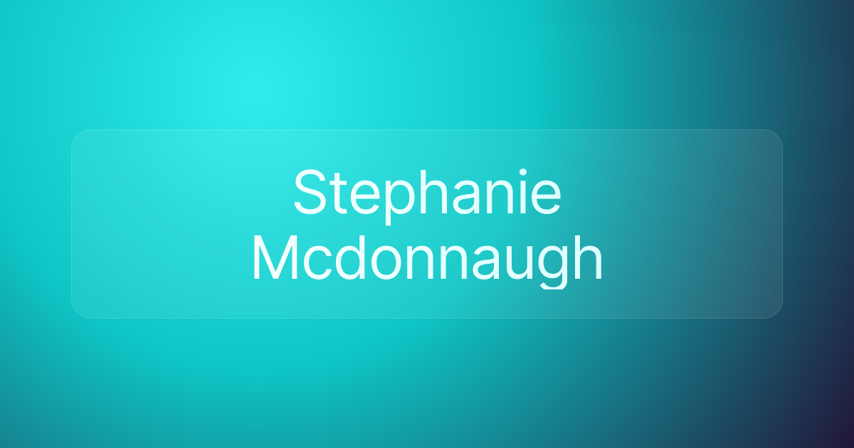 Stephanie Mcdonnaugh