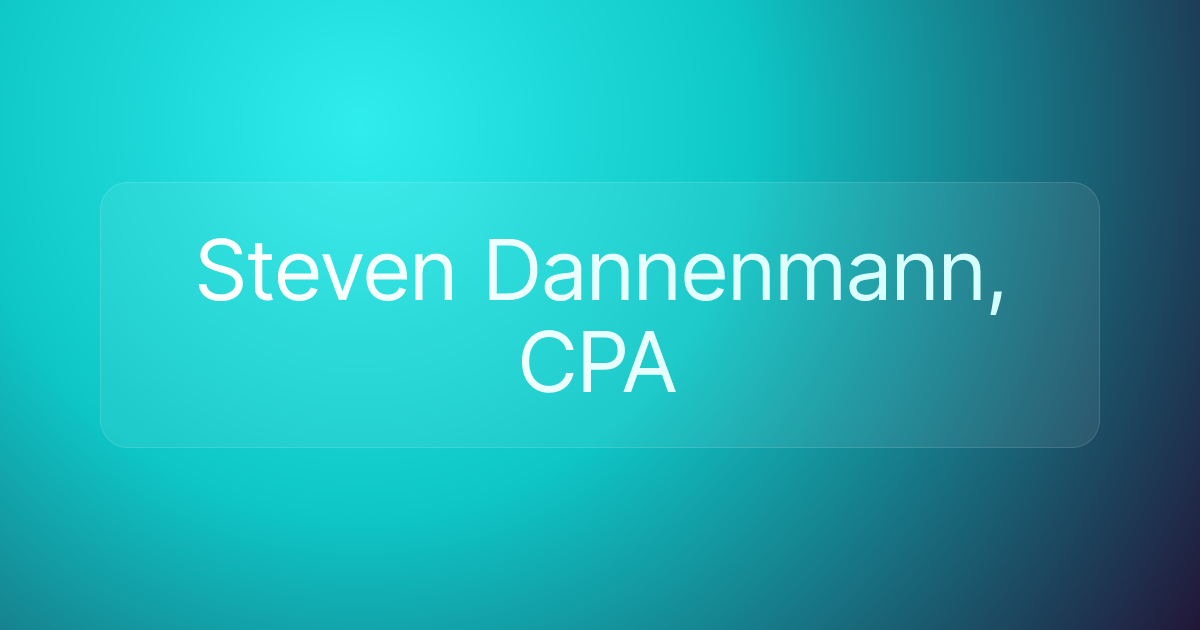 Steven Dannenmann, CPA