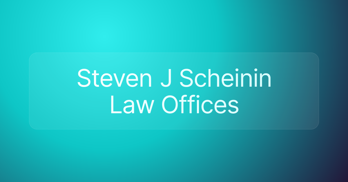 Steven J Scheinin Law Offices