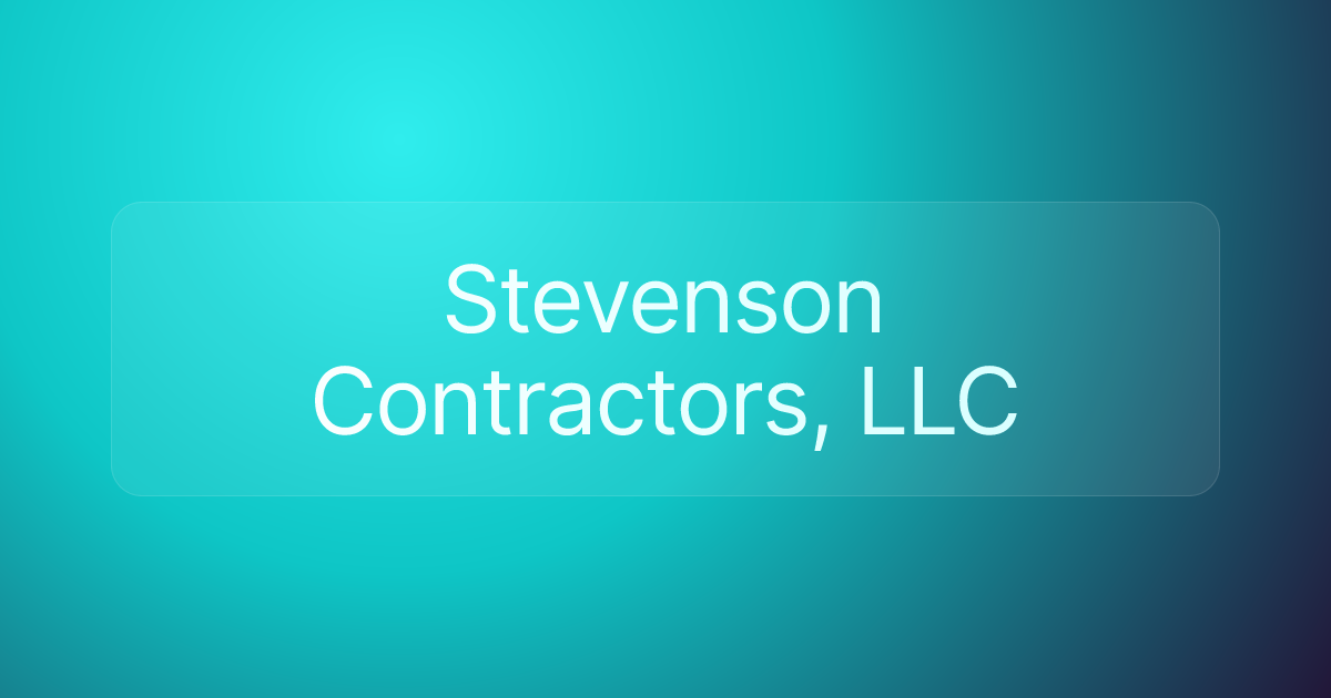 Stevenson Contractors, LLC
