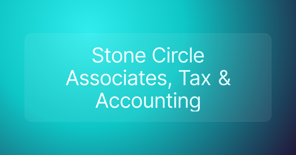 Stone Circle Associates, Tax & Accounting