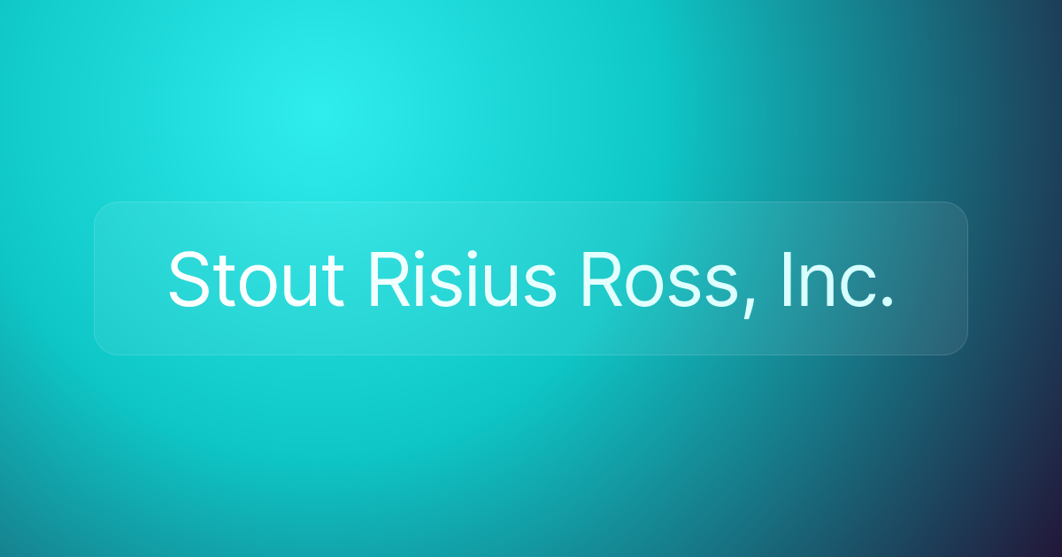 Stout Risius Ross, Inc.