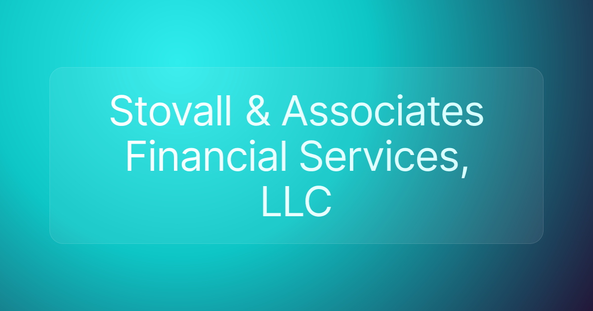 Stovall & Associates Financial Services, LLC