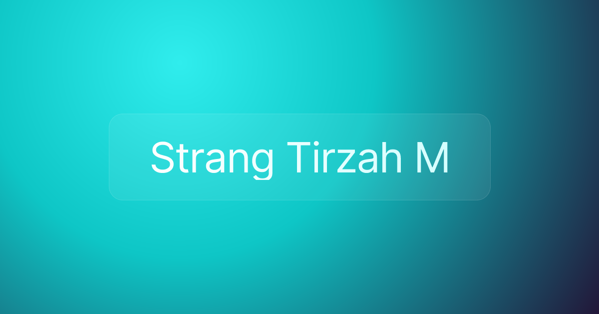 Strang Tirzah M