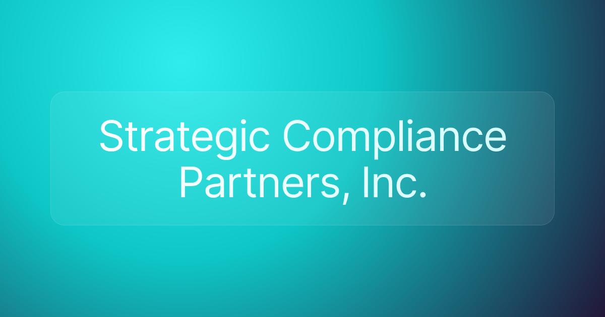 Strategic Compliance Partners, Inc.