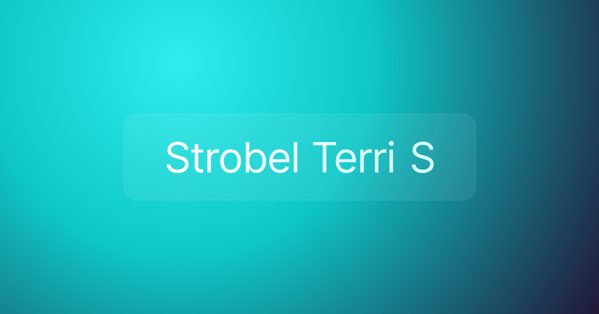 Strobel Terri S