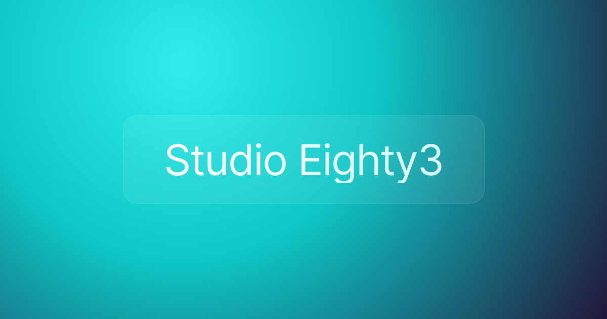 Studio Eighty3