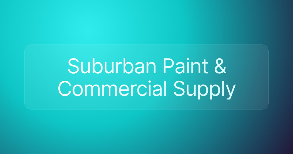 Suburban Paint & Commercial Supply