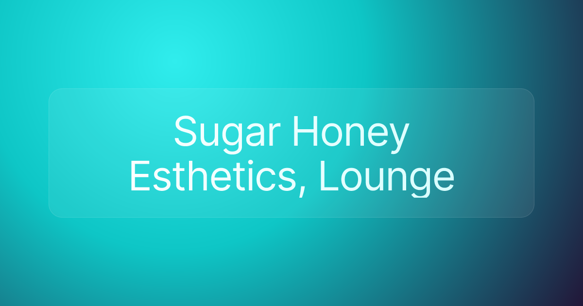 Sugar Honey Esthetics, Lounge