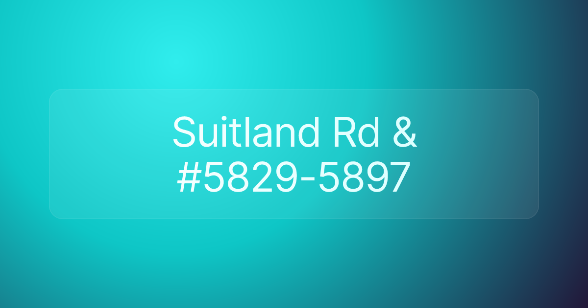 Suitland Rd & #5829-5897