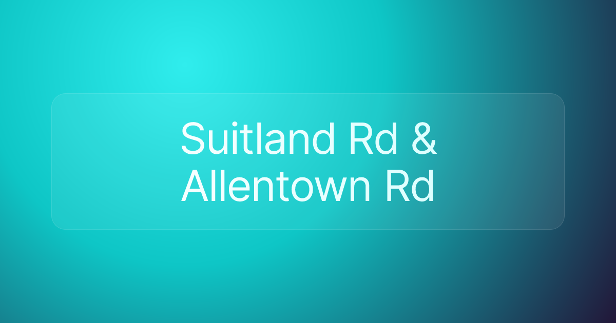 Suitland Rd & Allentown Rd