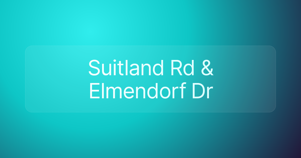Suitland Rd & Elmendorf Dr
