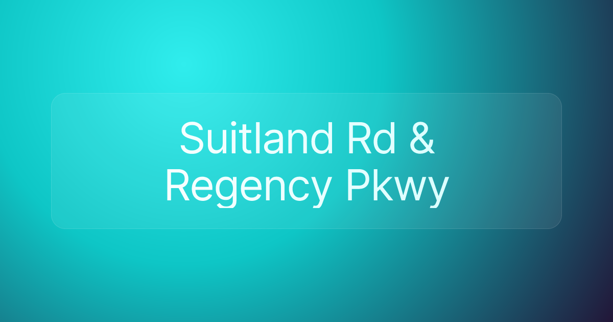 Suitland Rd & Regency Pkwy