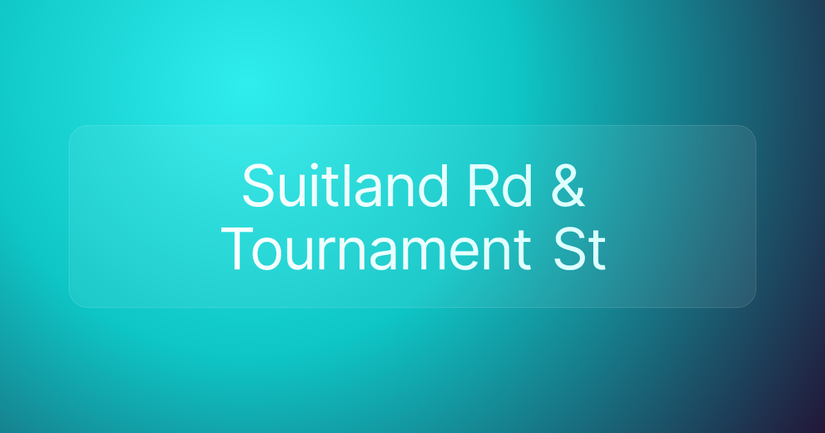 Suitland Rd & Tournament St