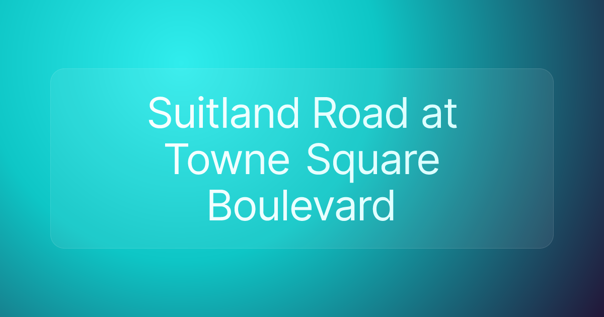 Suitland Road at Towne Square Boulevard