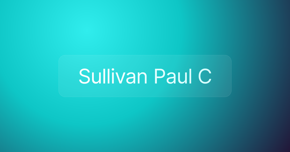 Sullivan Paul C