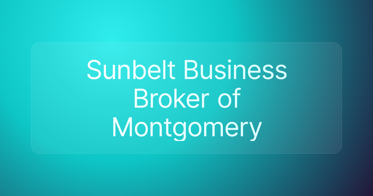 Sunbelt Business Broker of Montgomery