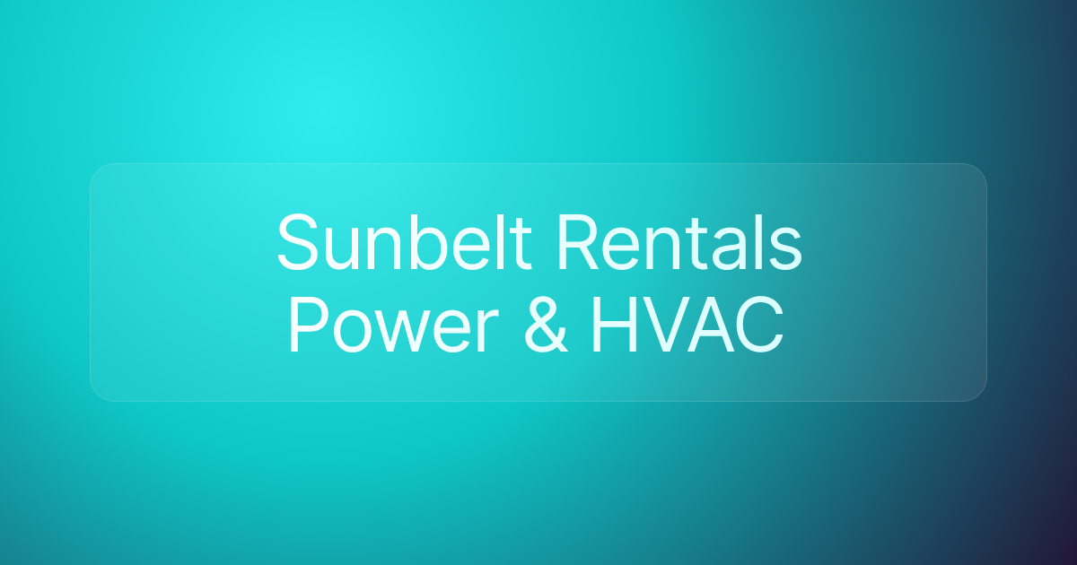 Sunbelt Rentals Power & HVAC