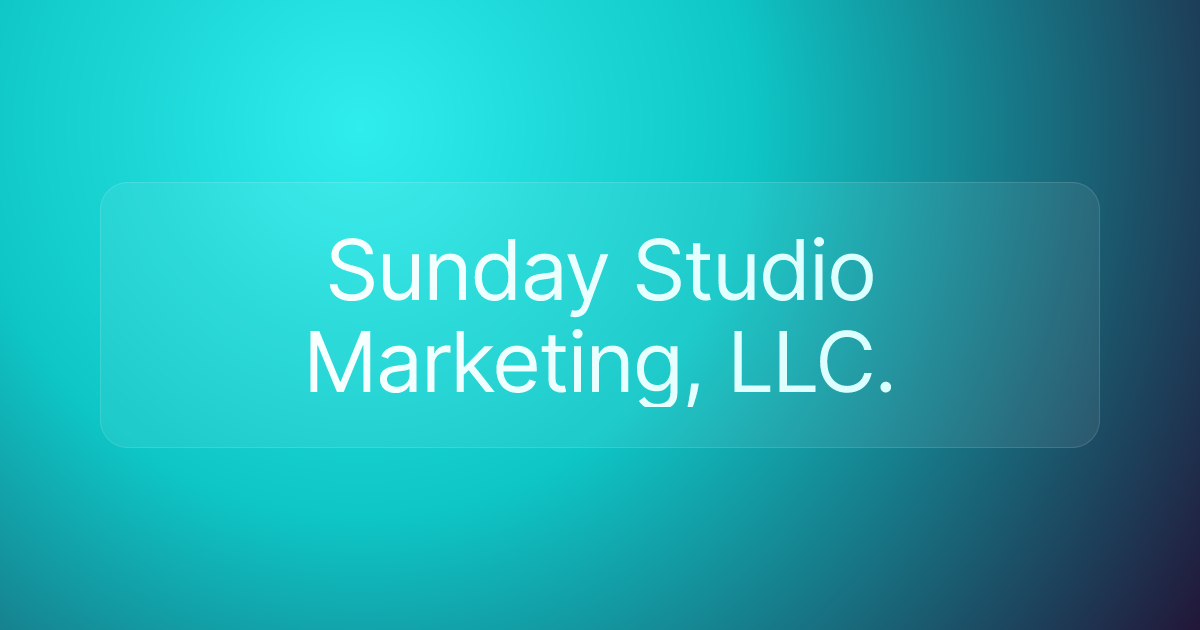 Sunday Studio Marketing, LLC.