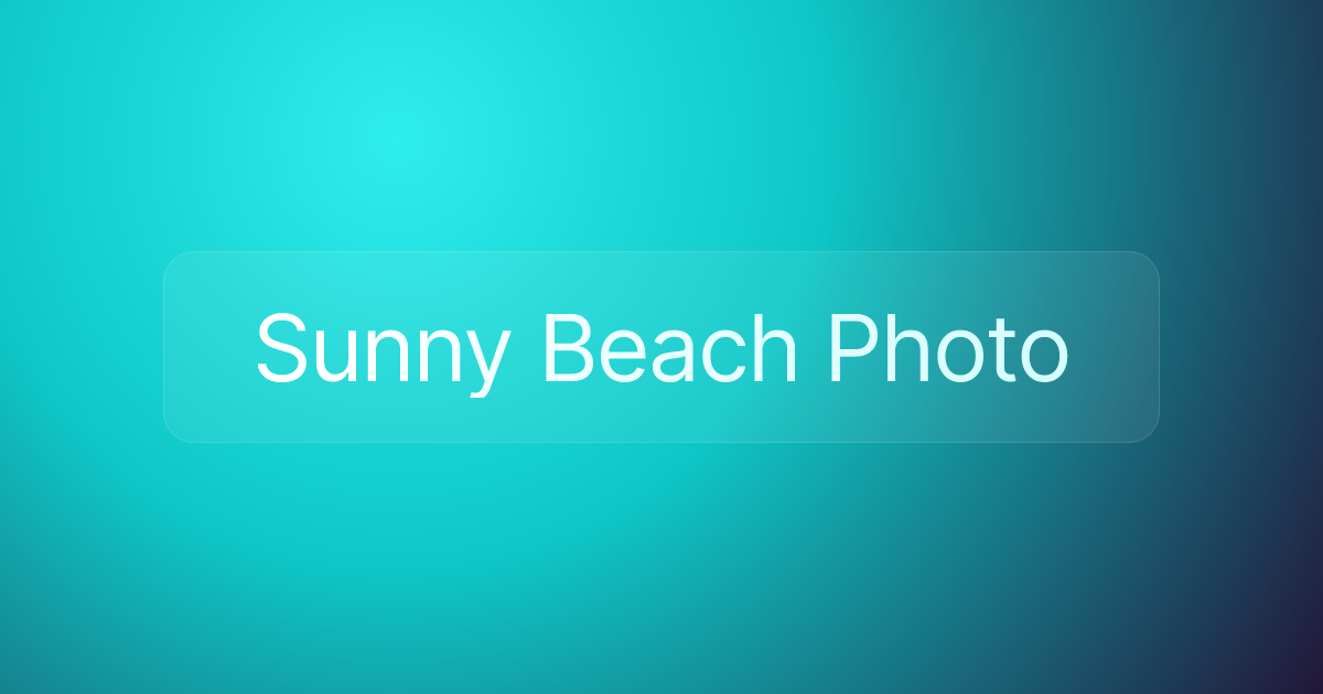 Sunny Beach Photo