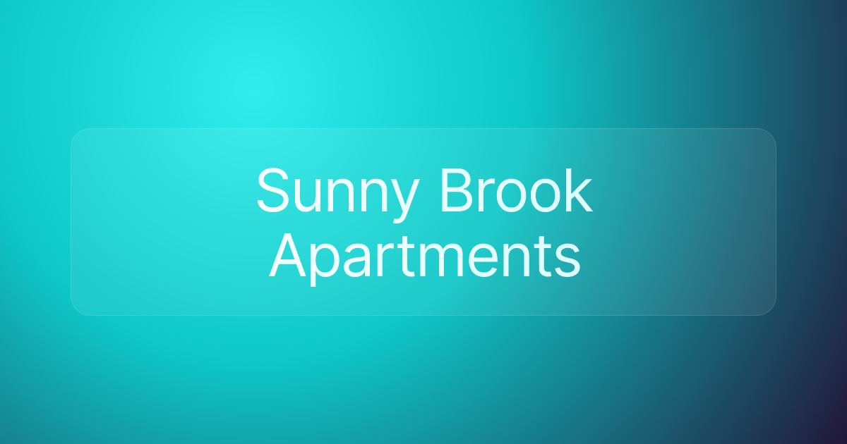 Sunny Brook Apartments