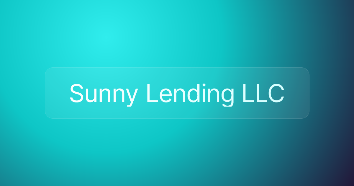 Sunny Lending LLC