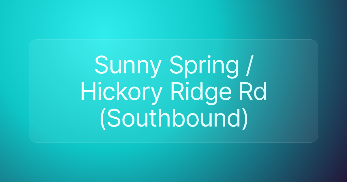 Sunny Spring / Hickory Ridge Rd (Southbound)