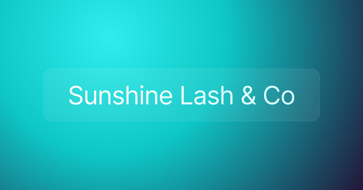 Sunshine Lash & Co