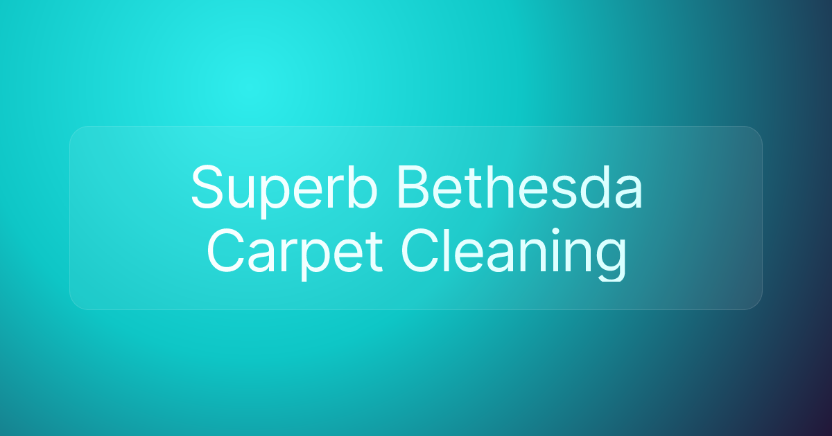 Superb Bethesda Carpet Cleaning
