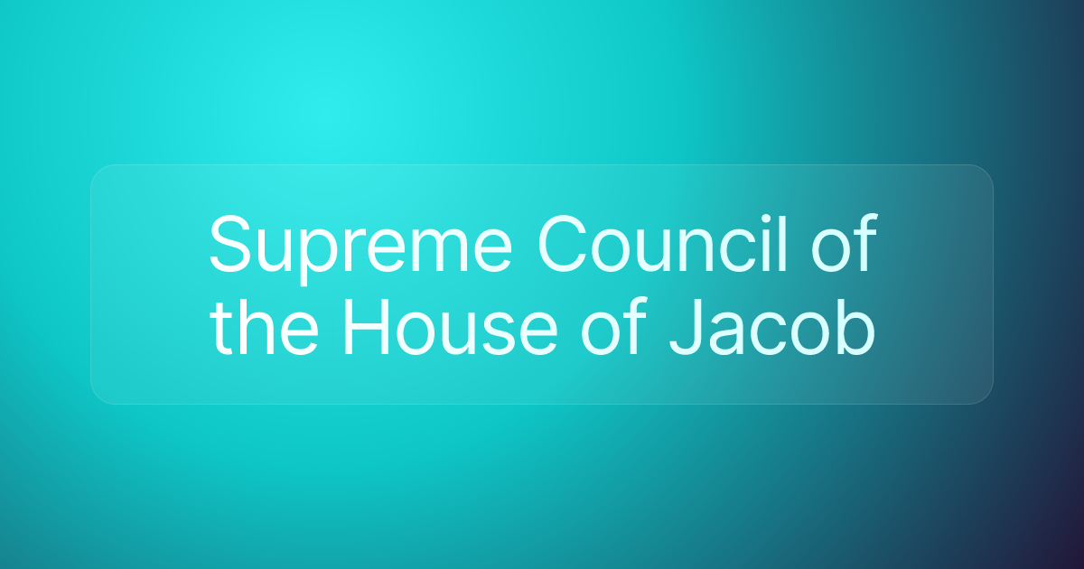 Supreme Council of the House of Jacob