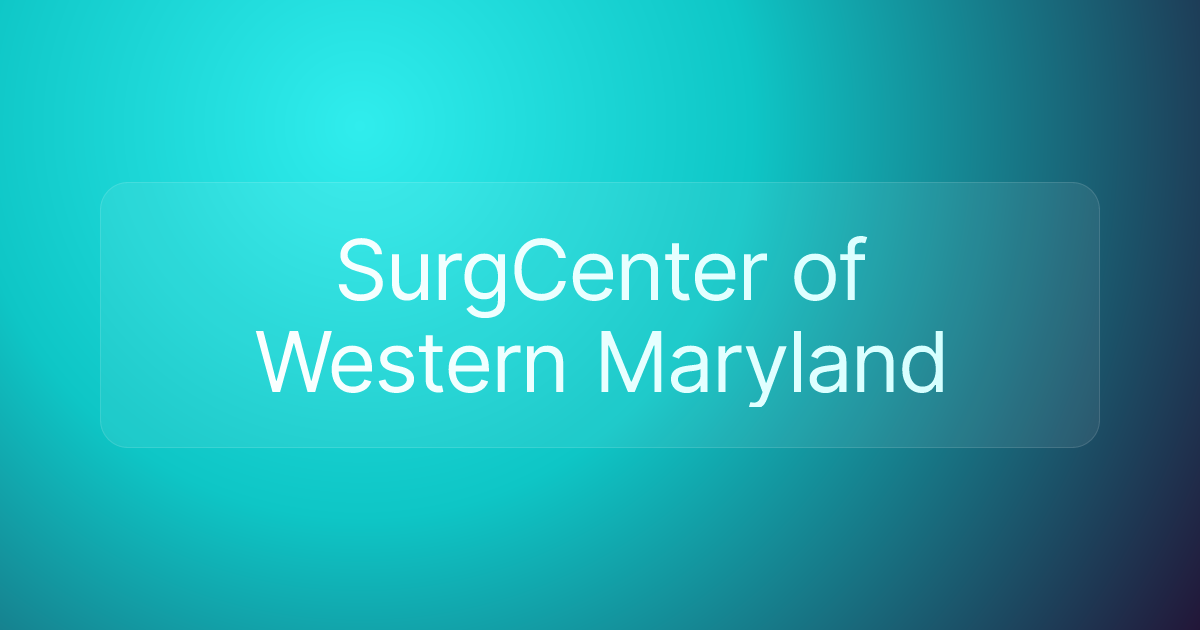 SurgCenter of Western Maryland