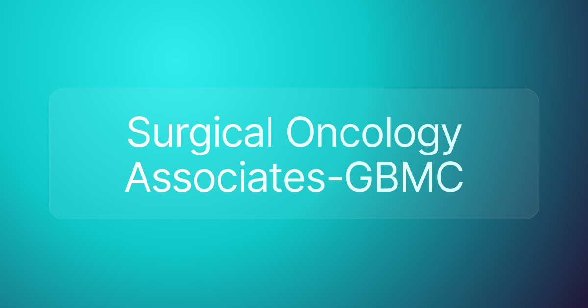 Surgical Oncology Associates-GBMC