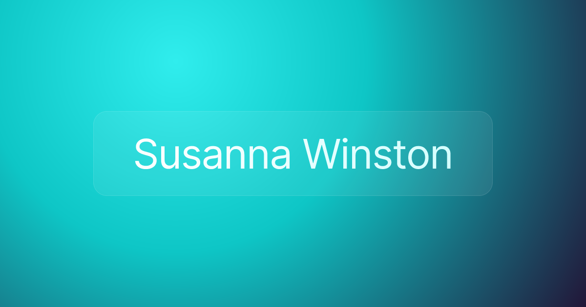 Susanna Winston
