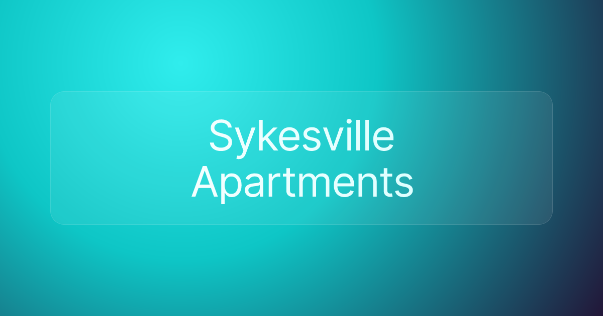 Sykesville Apartments
