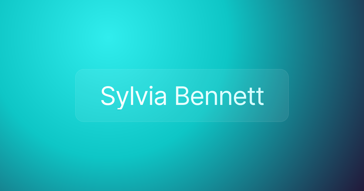 Sylvia Bennett